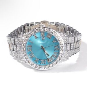 Blue icy watch